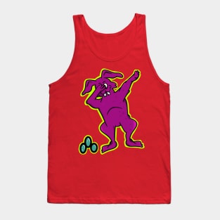 Pink Easter Bunny Dabbing Tank Top